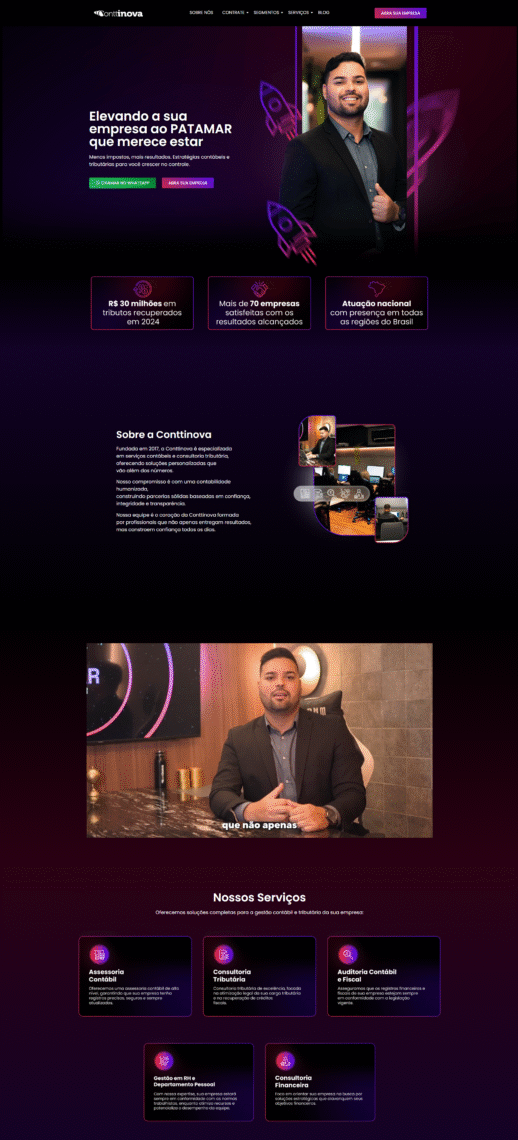 cração de site conttinova contabilidade